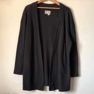 Anthropologie Saturday Sunday dark grey waffle cardigan - size Medium